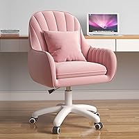 HDHNBA Modern Adjustable Mid-Back Office Chair - 360° Swivel Task Chair for Home Office, Computer & Makeup Vanity