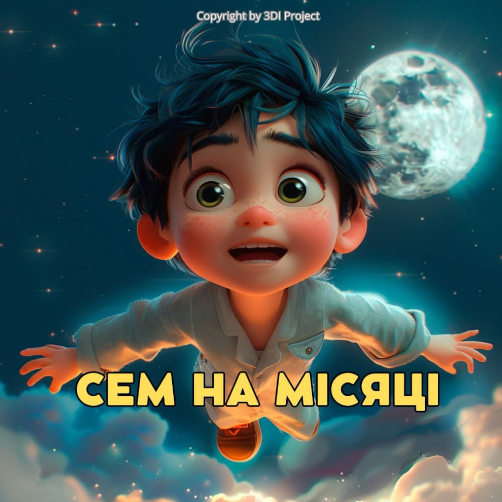 Сем на Місяці. Ілюстровані книжки для дітей (3-7 років). Пригоди Сема: Чарівні пригоди маленького хлопчика на Місяці (Пригоди Сема по всьому світу)