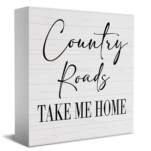 Country Home Farmhouse Sign Desk Decor Wooden Box Sign Housewarming