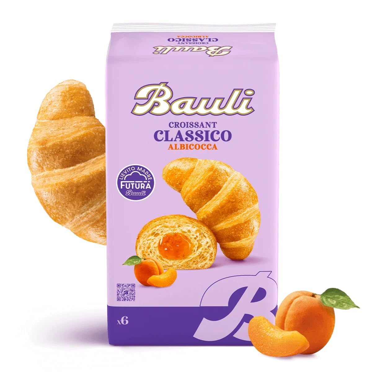 Bauli Cornetti - Kit de prueba de croissants para tarta de brioche, 100% italiano, 6 sabores diferentes (paquete de 35 croissants) + llavero Beni Culinari gratis