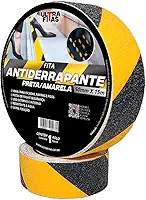 Fita Adesiva Antiderrapante 15 Metros Piso Escada Rampa Externo Diversas Cores (Zebrada)