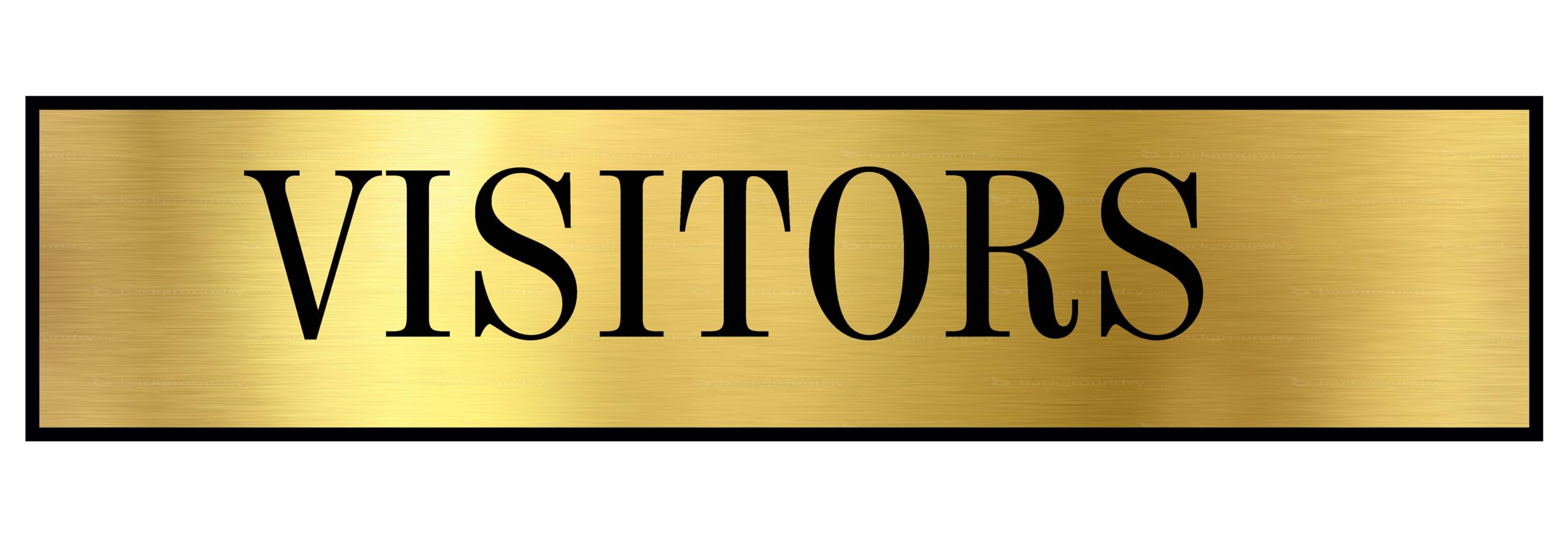 Gugan's Visitor's Self Adhesive Acrylic Signage Signboard for Office, Hospitals, Colleges, Store, School, Hotel, Restaurant, GYM & More | Color - Gold & Black, 12x3 Inch