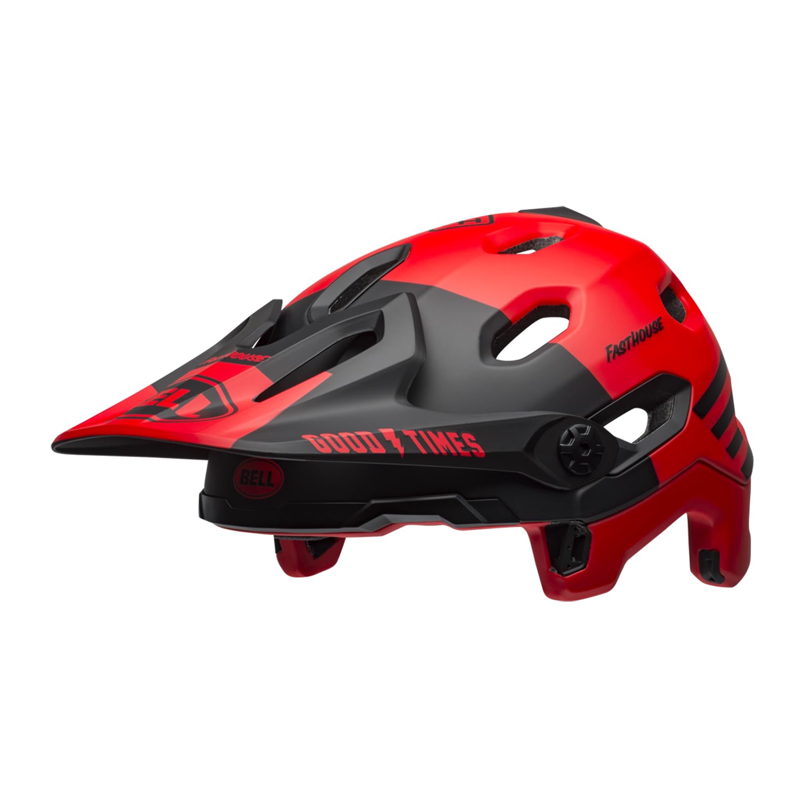 Bell Downhill Casco MTB Super DH Spherical Fasthouse – Opaco Gloss – Rosso/Nero