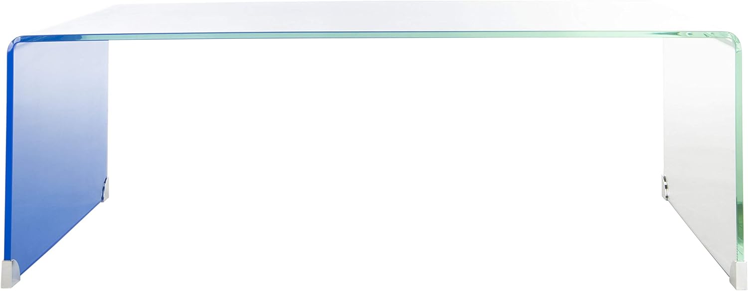 Safavieh Home Crysta Clear and Blue Ombre Glass Coffee Table