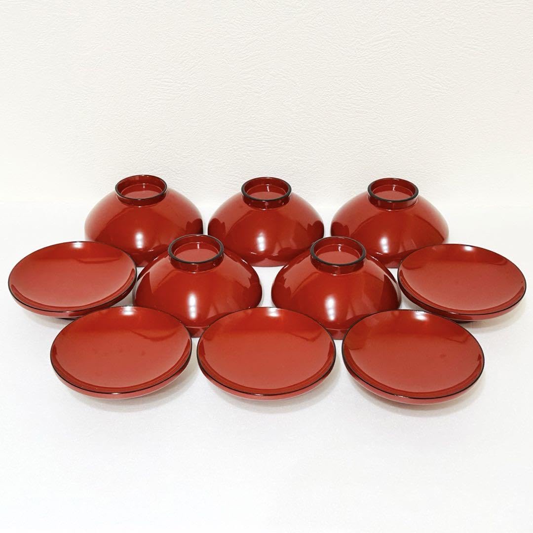 ⭐️ 川連漆器 松蒔絵 天然木漆器 朱内朱 蓋付きお吸物椀揃 5客 美品 ⭐️ Amazon.co.jp: 川連漆器 松蒔絵 天然木漆器 朱内朱 蓋付きお吸物