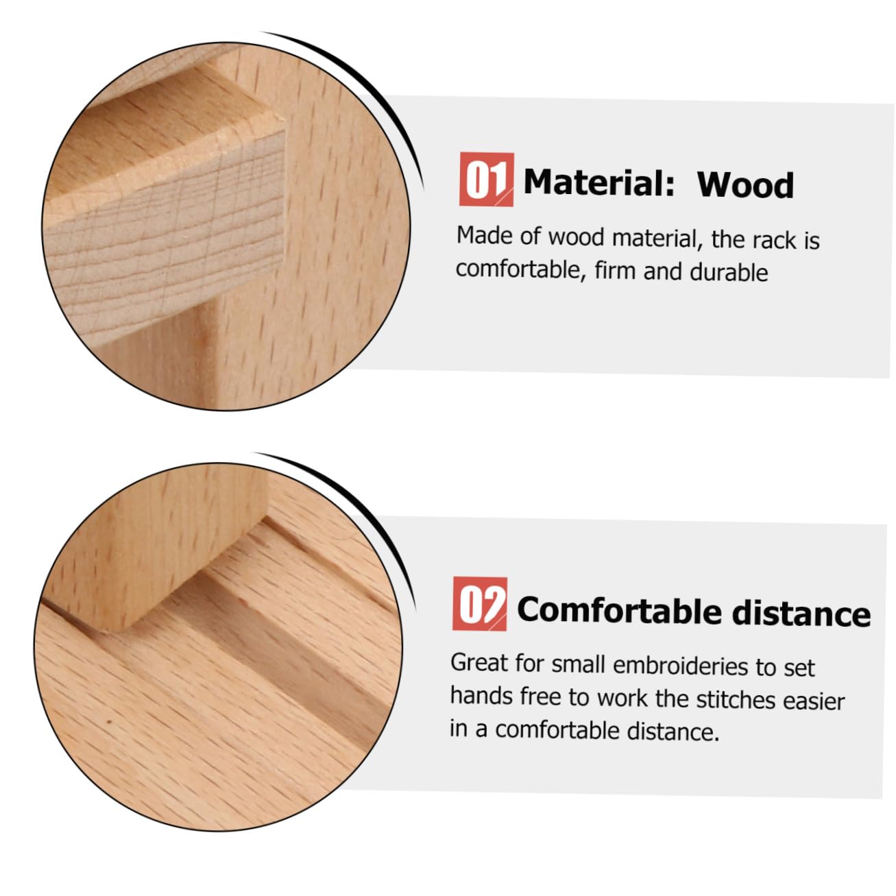 EXCEART Telaio Ricamo in Legno Supporto Strumento per Ricamo Manuale di Accessori per Punto Croce per Amanti del Fai da Te e Principianti