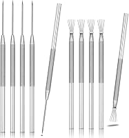 BILLIOTEAM 10-Pc Clay Needle & Feather Wire Texture Tools Set for Pottery Ceramics Sculpting Detail Work