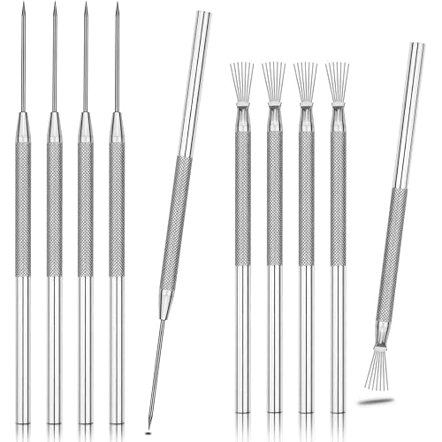BILLIOTEAM 10 Pcs Clay Needle and Pottery Feather Wire Texture Tools for Ceramics Claywork, Ideal for Sculpture Detail Texturing and Modeling