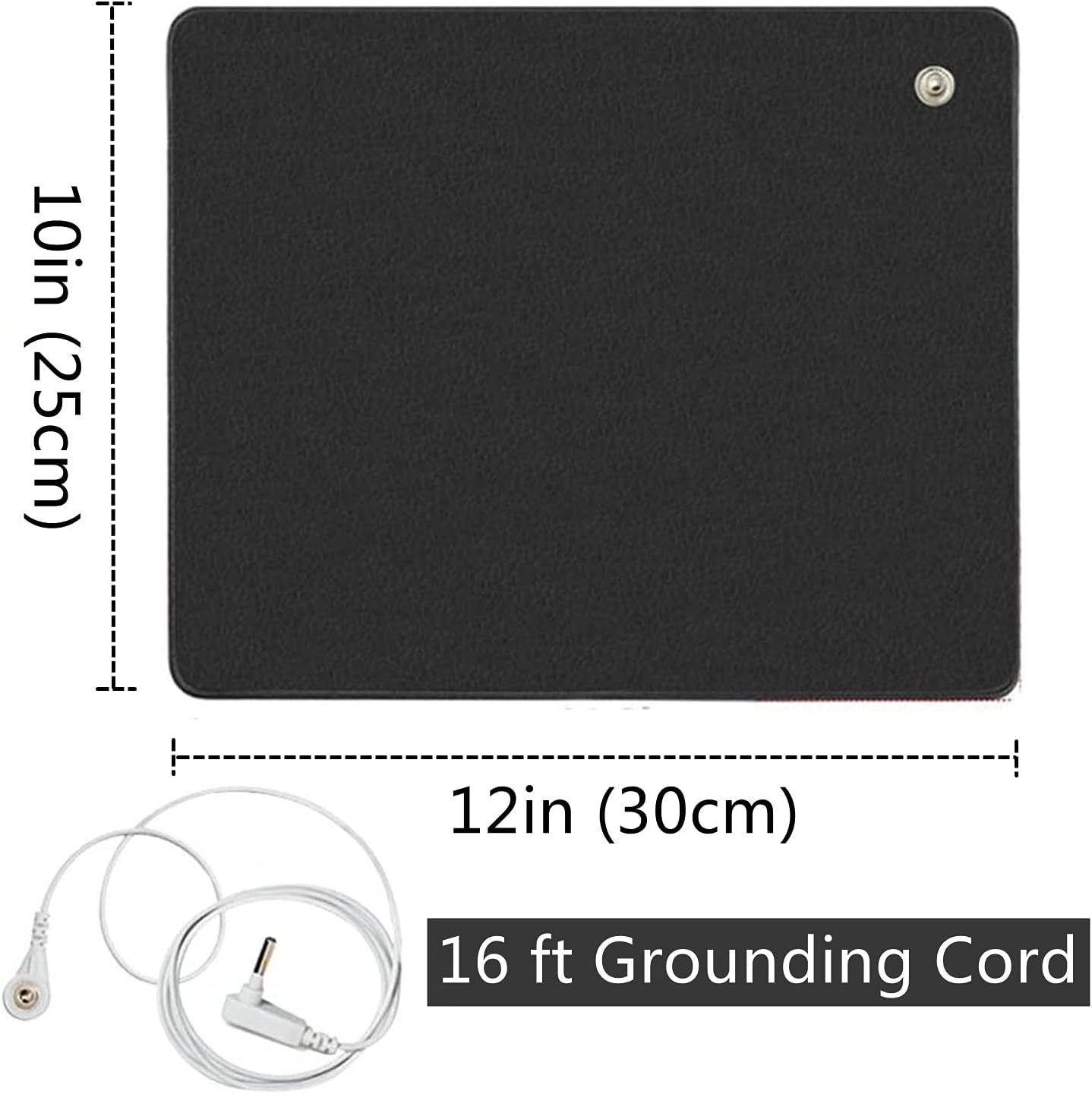 Grounding Mat, Grounding Mouse Pad with 16ft Grounded Cord, 9 * 10 inch Earthing Universal Mat for Desk Couch Bed
