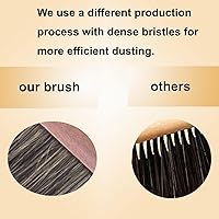 Vista 3 de Escoba de mano, cepillo de polvo para limpieza del hogar, cepillo de polvo suave con mango de madera largo para cama, sofá, muebles, sofá, banco