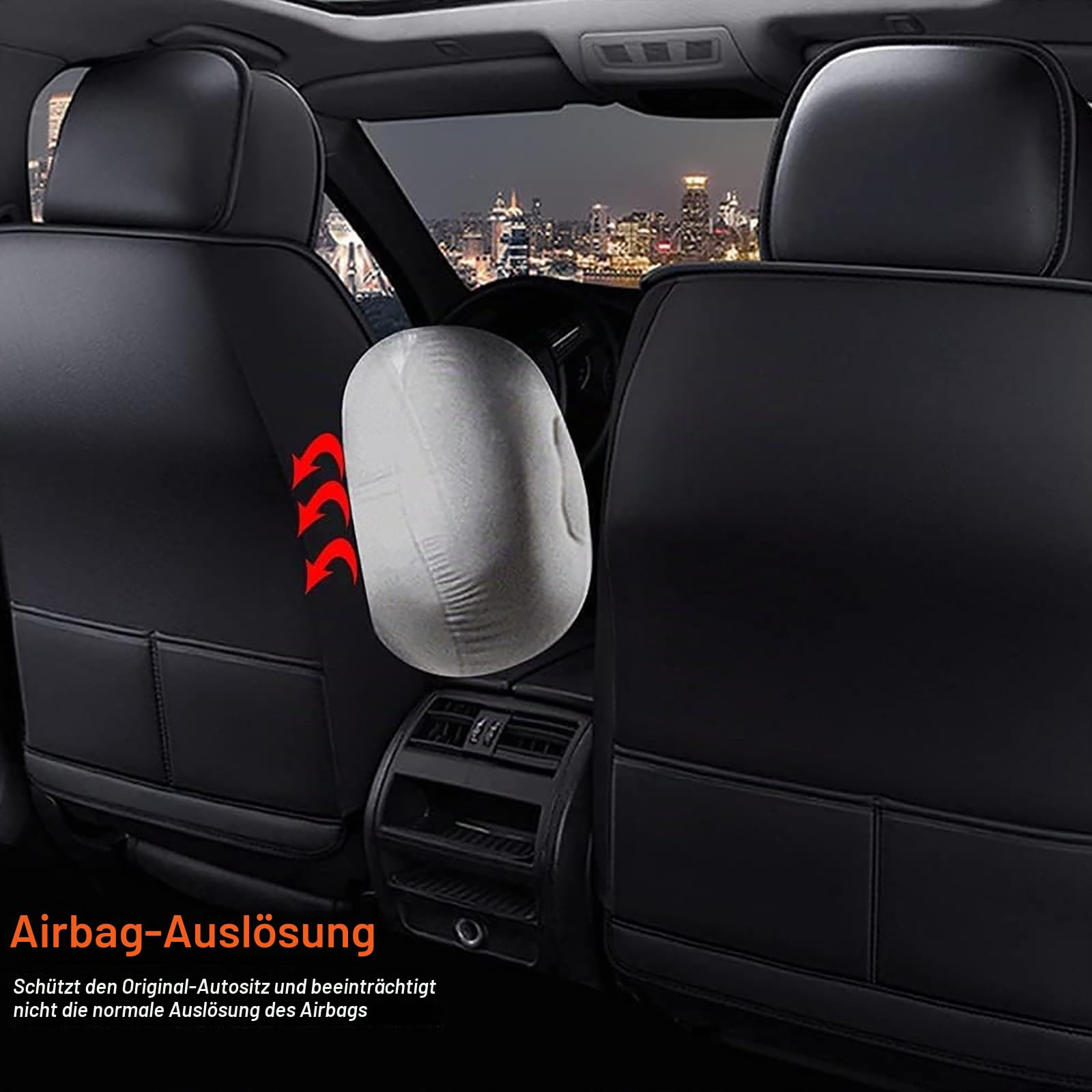 Auto Sitzbezüge für BMW 2er F45 Active Tourer 2014-2022 2023, 5 Sitzer Leder Autositzbezüge Sets Sitzschoner Vorne Hinten Wasserdicht Sitzauflage Schonbezug,B/Black