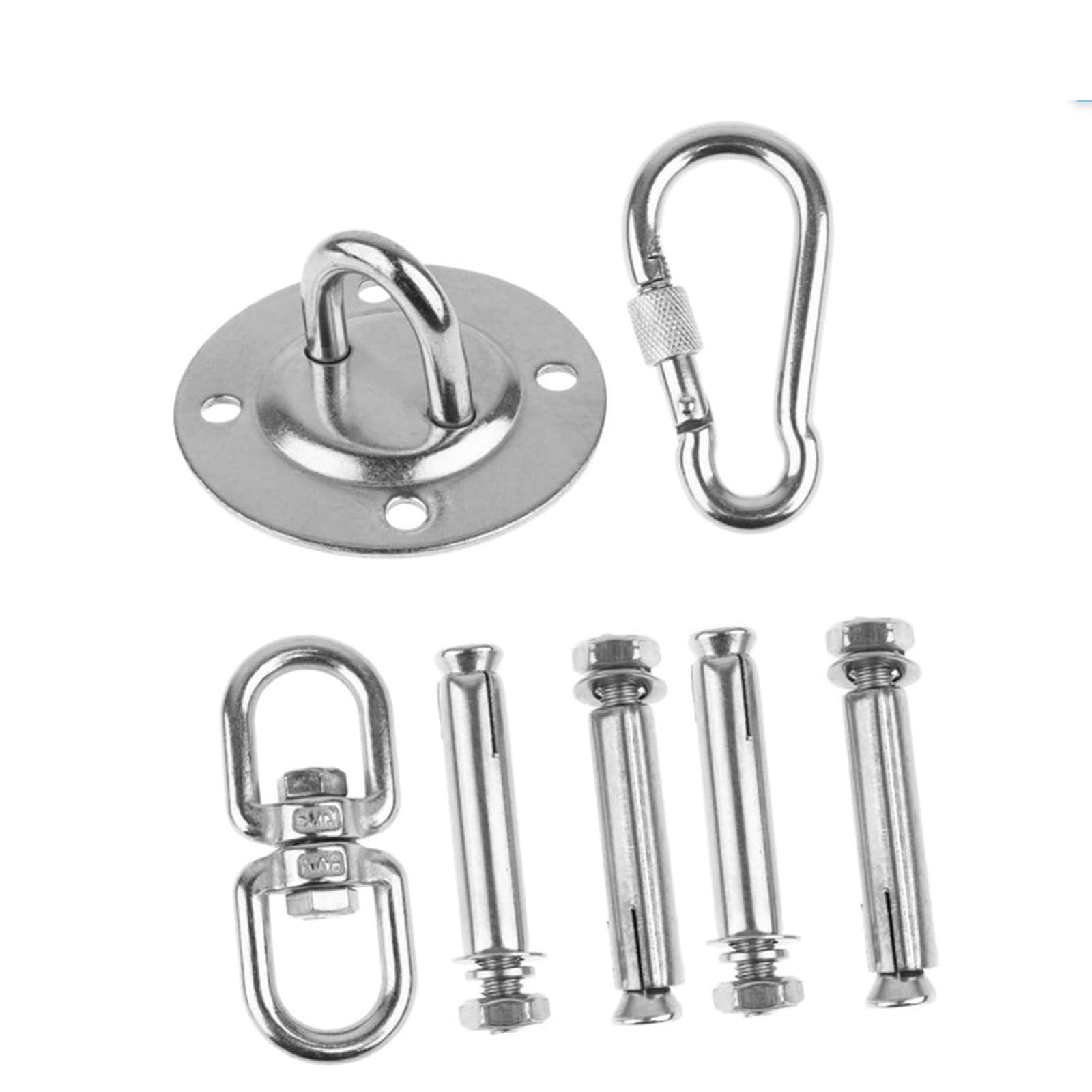 PANGBOER Soporte de techo de acero inoxidable con gran capacidad de carga para asientos de columpio, hamacas, hamacas, juego de colgar con instalación