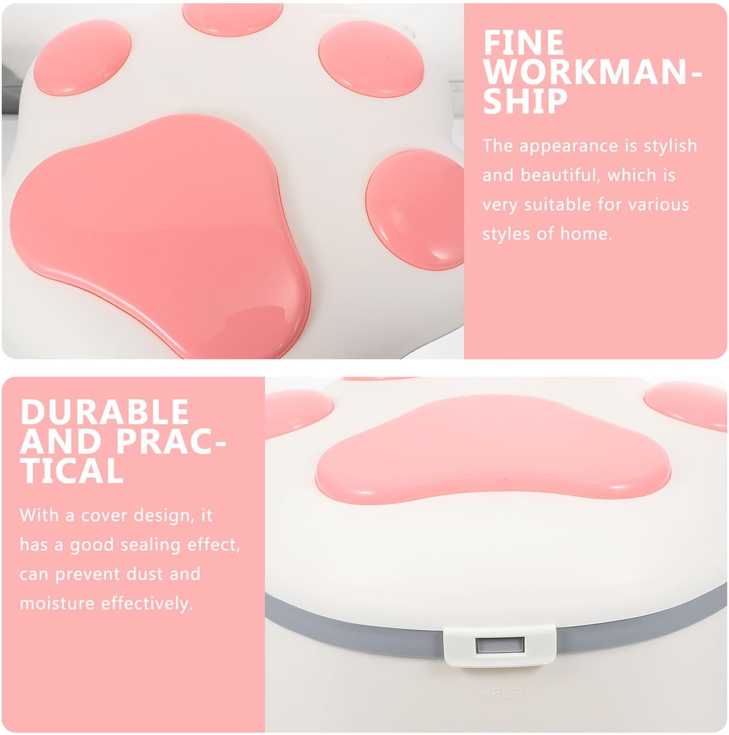 Sealed Pet Food Container with Airtight Lid for Dog and Cat Food Plastic Storage Bucket with Dustproof Seal for Kitchen Use