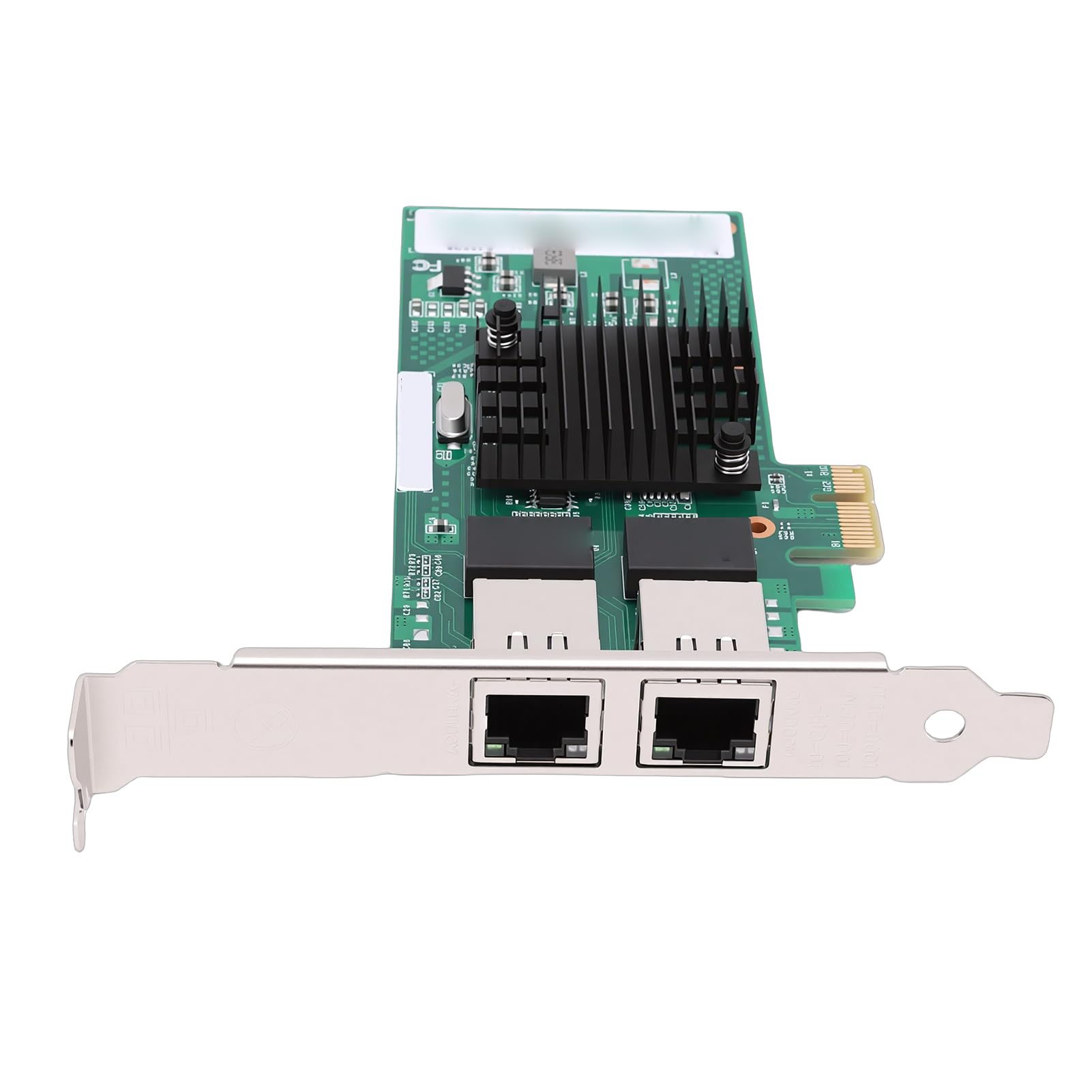 Cocoarm Scheda di Rete Ethernet PCI Express PCB Scheda di Rete Gigabit Dual RJ45 PCIe Controller 82571 10 100 1000Mbps con Staffa a Basso Profilo per PC Server