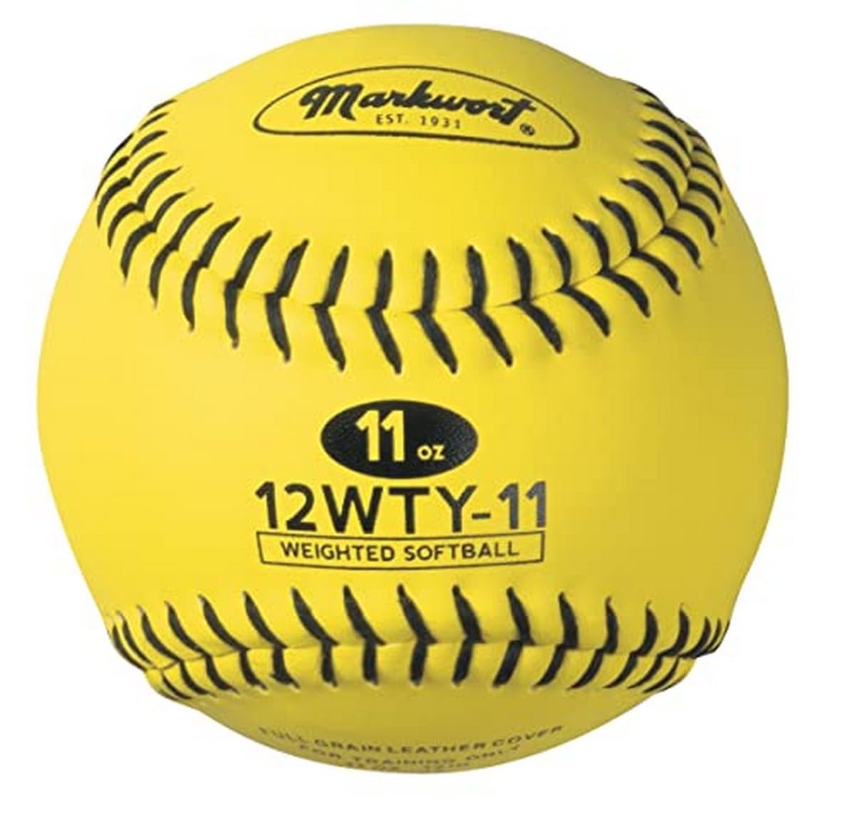 Markwort Pelota de sóftbol de Cuero con Peso Ligero y Peso, 11 onzas