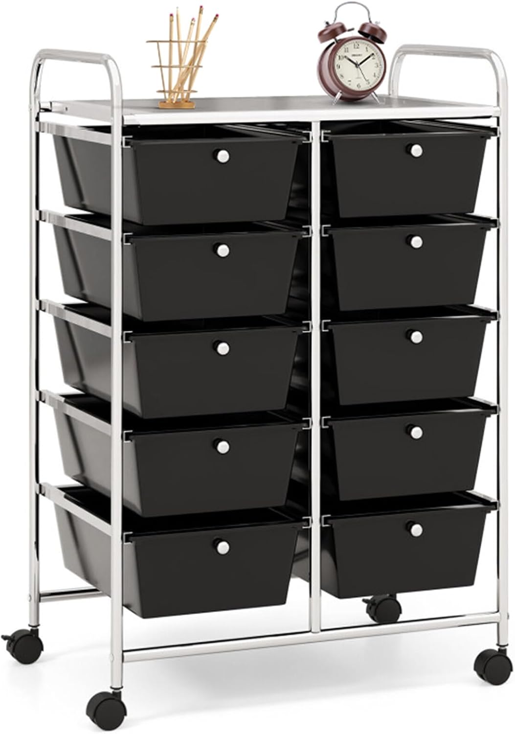 Recollections - Carrito organizador con ruedas de 10 cajones, carrito universal con ruedas y organizador con cajones para almacenamiento multiusos