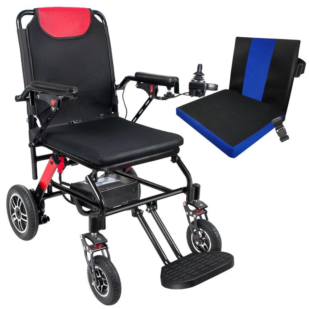 Sillas De Ruedas Eléctricas para Adultos, Silla De Ruedas Motorizada Plegable Silla De Ruedas Eléctrica Todoterreno para Uso En Interiores Y Exteriores, Capacidad De 100 Kg