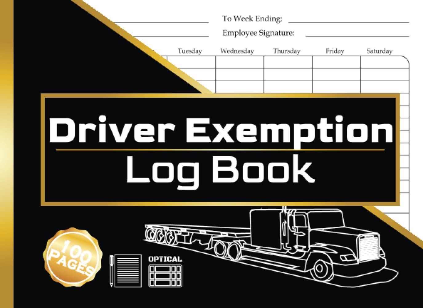 Driver Exemption Log Book ShortHaul Operations Driver's Daily And Weekly Log Book Driver's