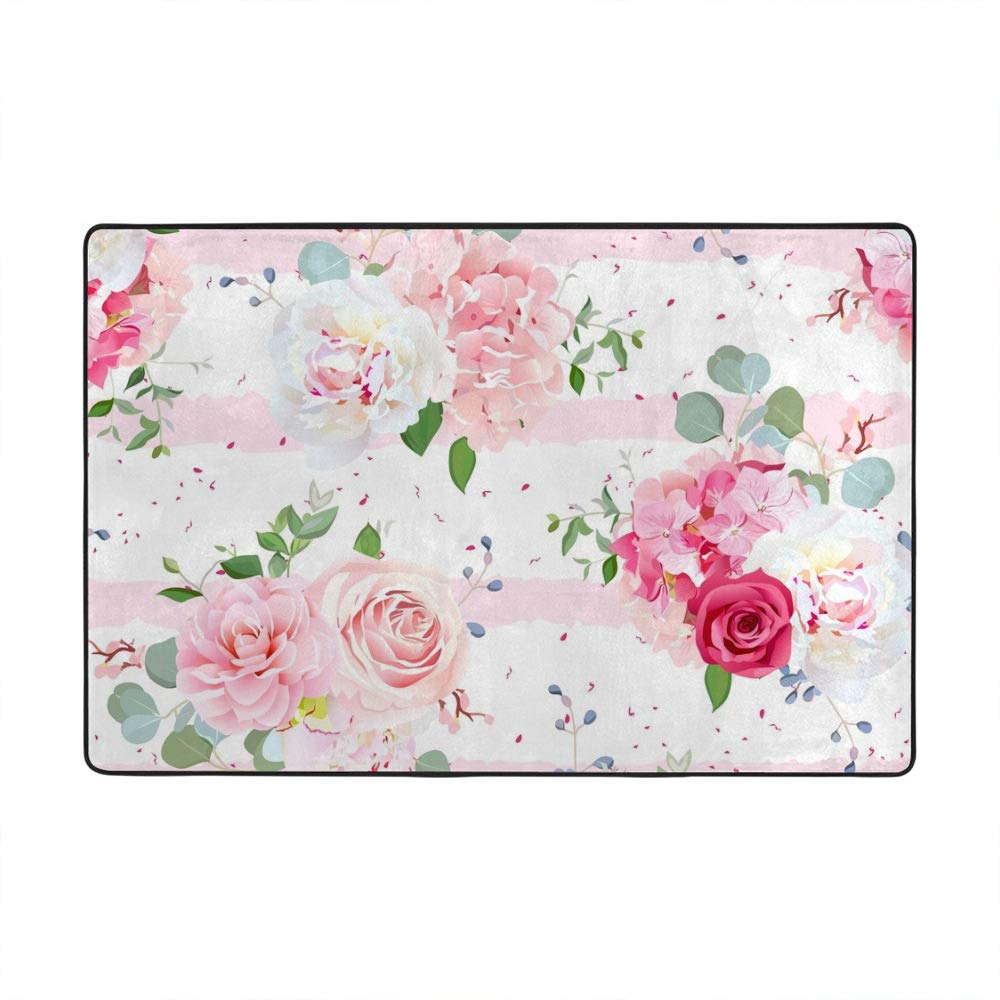 Tapis Bouquet français rouge et rose pour créer une ambiance romantique dans la chambre