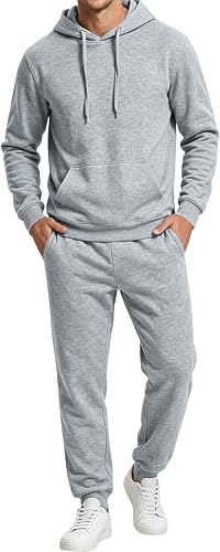 ASUIU Mens Track Suit Pullover Long Sleeve Hoodie Tracksuit 