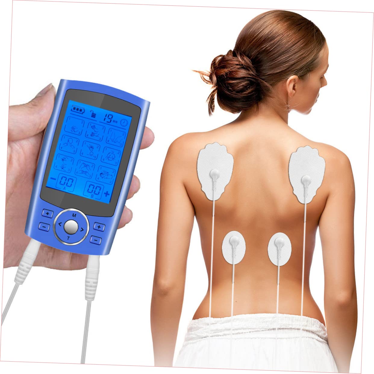 36 Modos para Masaje Muscular y Alivio Cervical, Kit de Fisioterapia 8 Electrodos para Hombros y Cuello en Casa o Spa