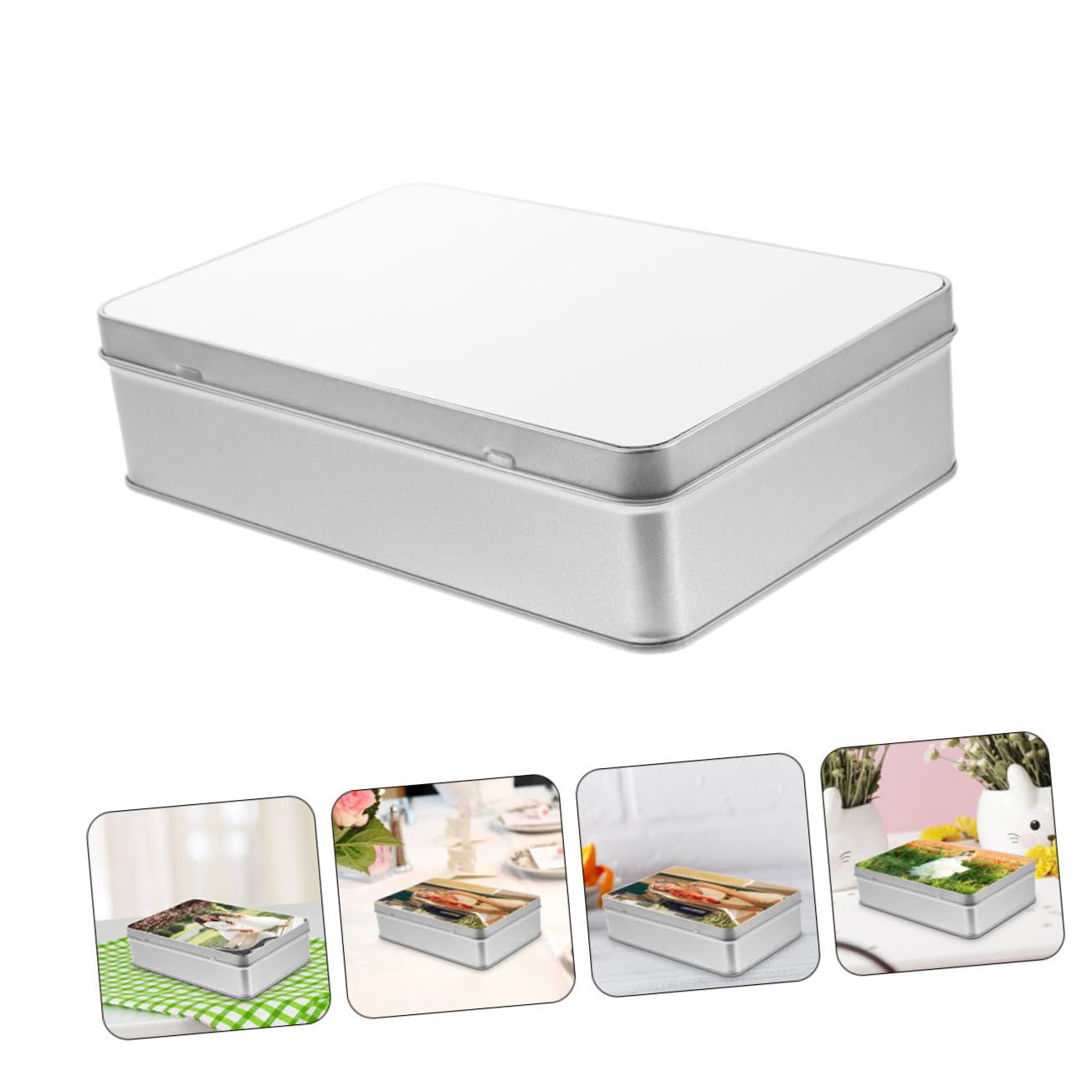 Ipetboom 4juegos Caja De Almacenamiento Para Sublimación Caja Vacía Multiusos Para y Galletas y Bodas Diseño Chic y
