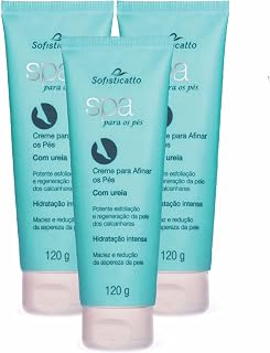 Kit Com 3 Creme Para Afinar os Pés com Uréia Spa 120g Sofisticatto