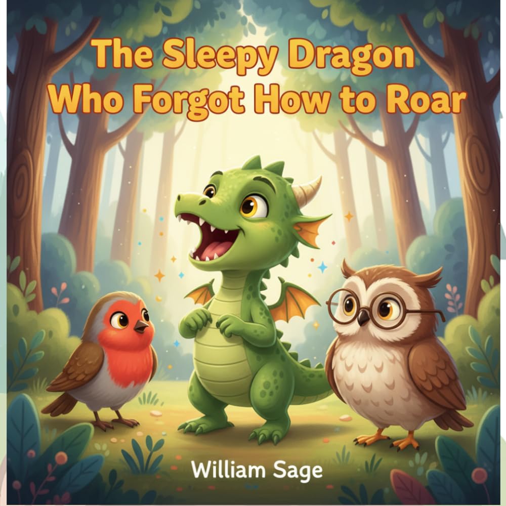The Sleepy Dragon Who Forgot How to Roar: A Heartwarming Bedtime Story for Kids Ages 3-5 with Beautiful Animal Pictures