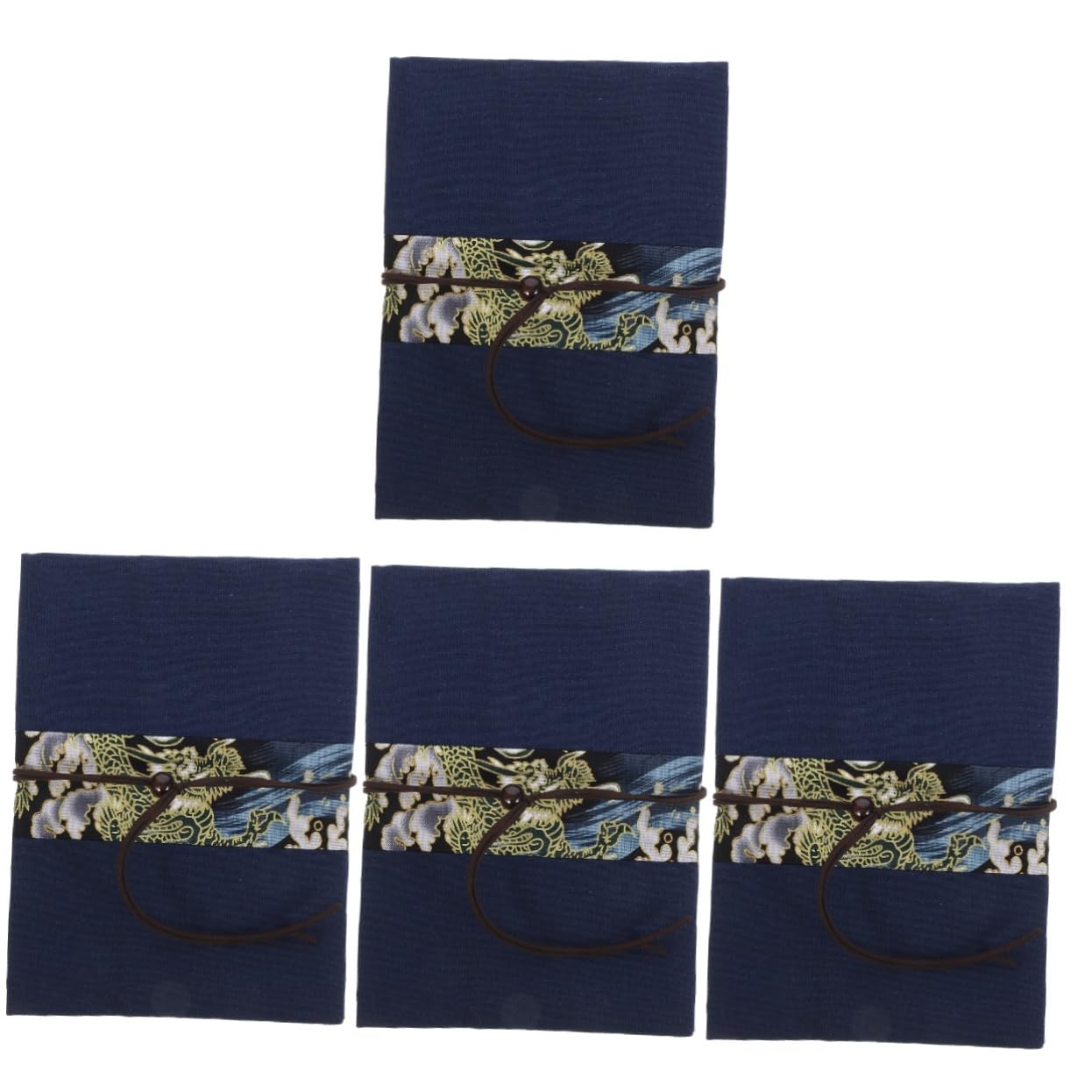 4pièces Housse De Fait Main Fonctionnelle Et Décorative Pour Écrin Élégant Avec Motif Dragon Réutilisable Et Résistante Aux Rayures