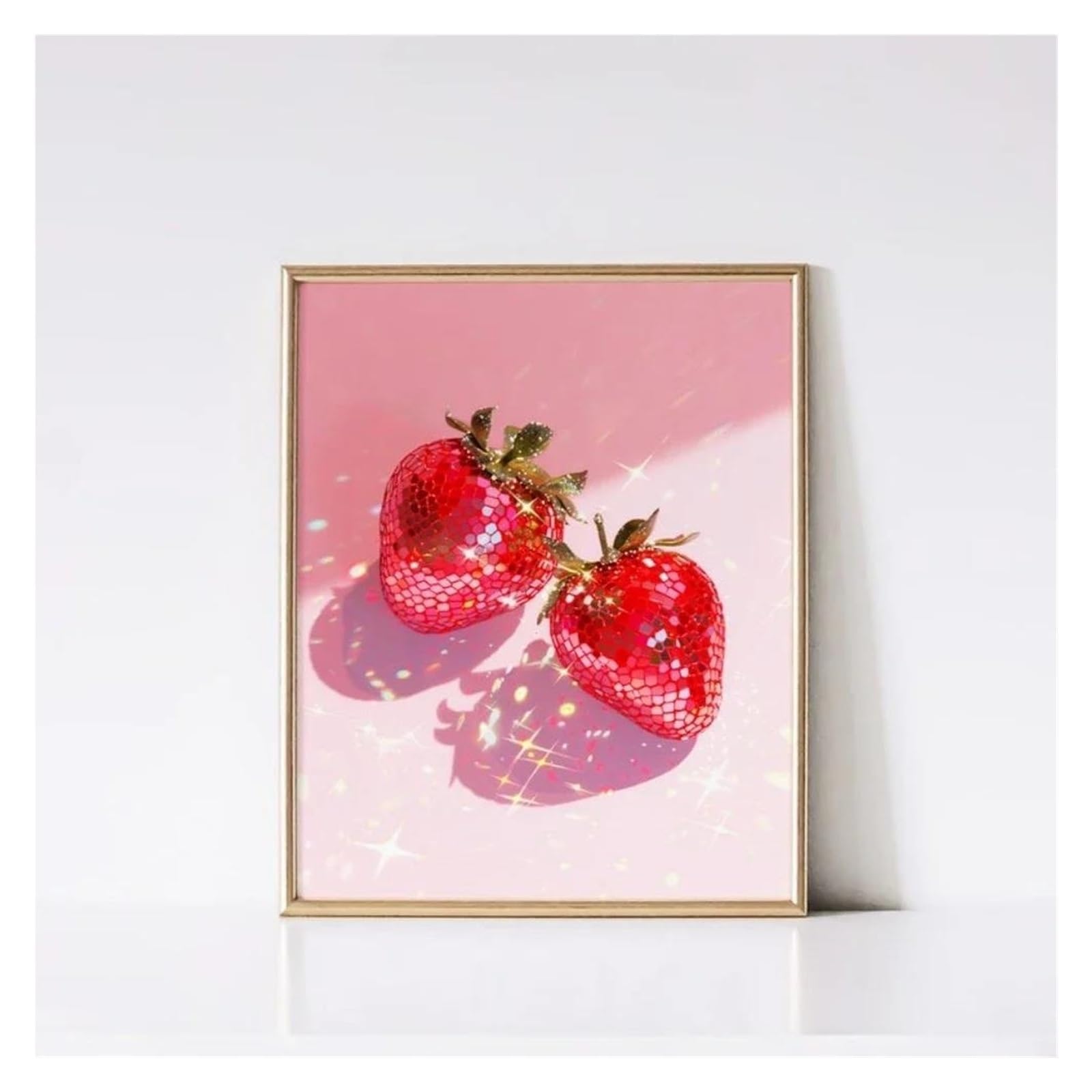 Affiche d'art de fraise pour décoration murale moderne 30x40cm salon