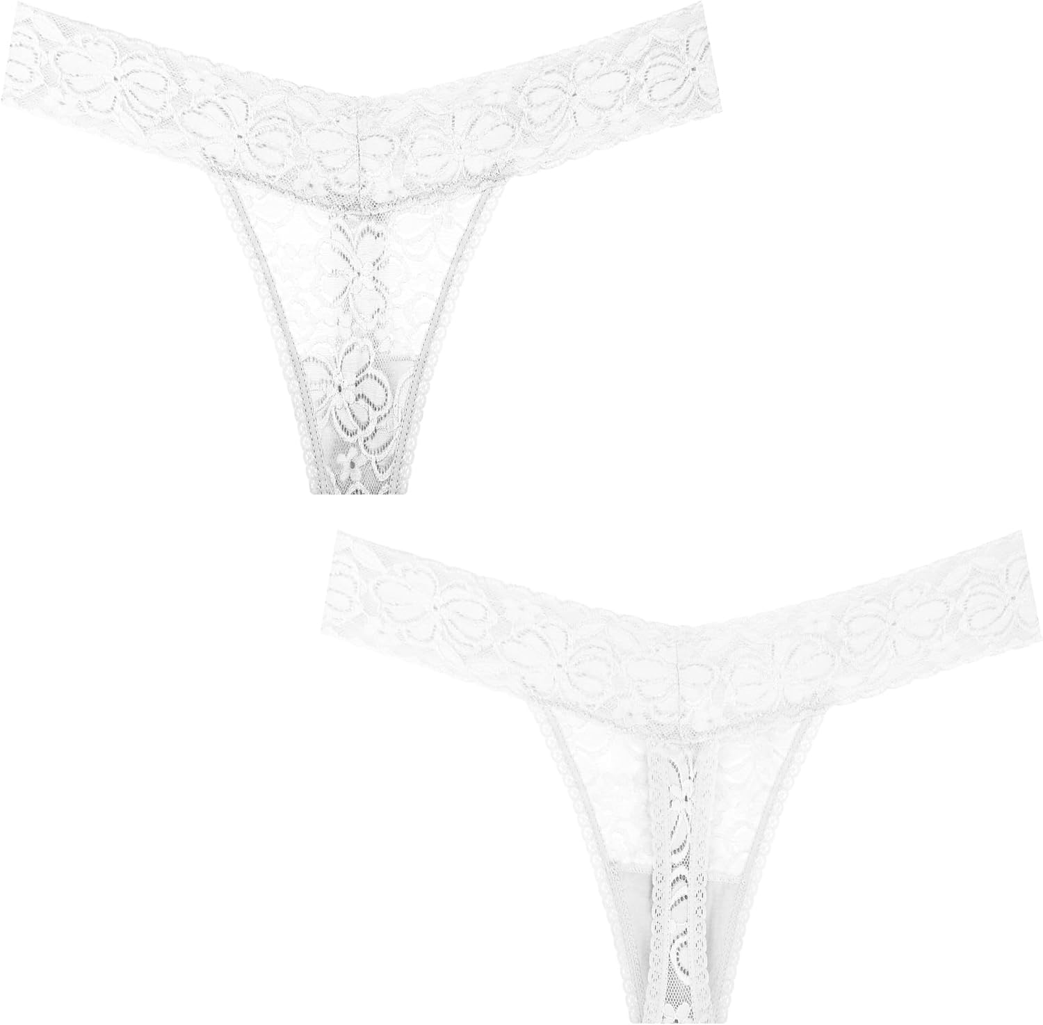 Lace Thongs for Women Sexy Thong Panties Mid Waist Underwear 5 Pack-10Pack-Size XS-4XL - Image 4