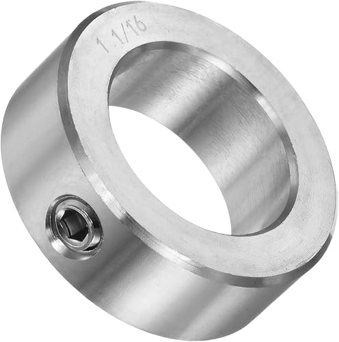 Miniatura 4 de uxcell Juego de collares de tornillo de 1-18 pulgadas de diámetro interior 304 collares de eje de acero inoxidable, 1-34 pulgadas de diámetro