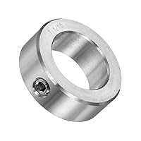 Vista 4 de uxcell Juego de collares de tornillo de 1-1/8 pulgadas de diámetro interior 304 collares de eje de acero inoxidable, 1-3/4 pulgadas de diámetro