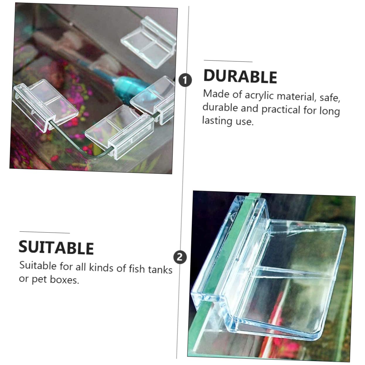 Sosoport 3 Sätze Aquarium-abdeckungshalter Acryl-stützhalterungsrahmen Für Abdeckungshalterung Für Tankgestell Für Aquarium 10 Stück * 3