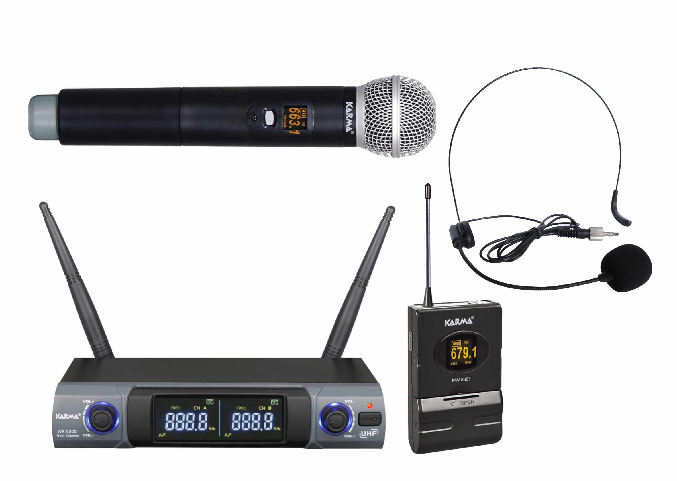Doppio Radiomicrofono Uhf Palmare - Archetto - 4