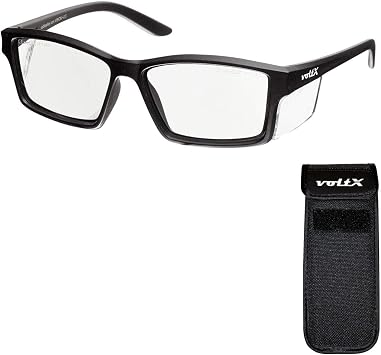 voltX VISION Full Lens Magnified Reading Safety Glasses +1.0 with Pouch