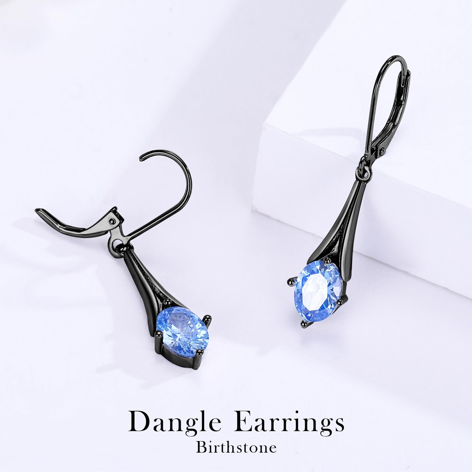 Aquamarin Tropfen Ohrringe 925 Sterling Silber Damen Tropfen Ohrringe Vintage Weihnachten Halloween Ostern Muttertag Valentinstag Geburtstag Schmuck Geschenke für Damen