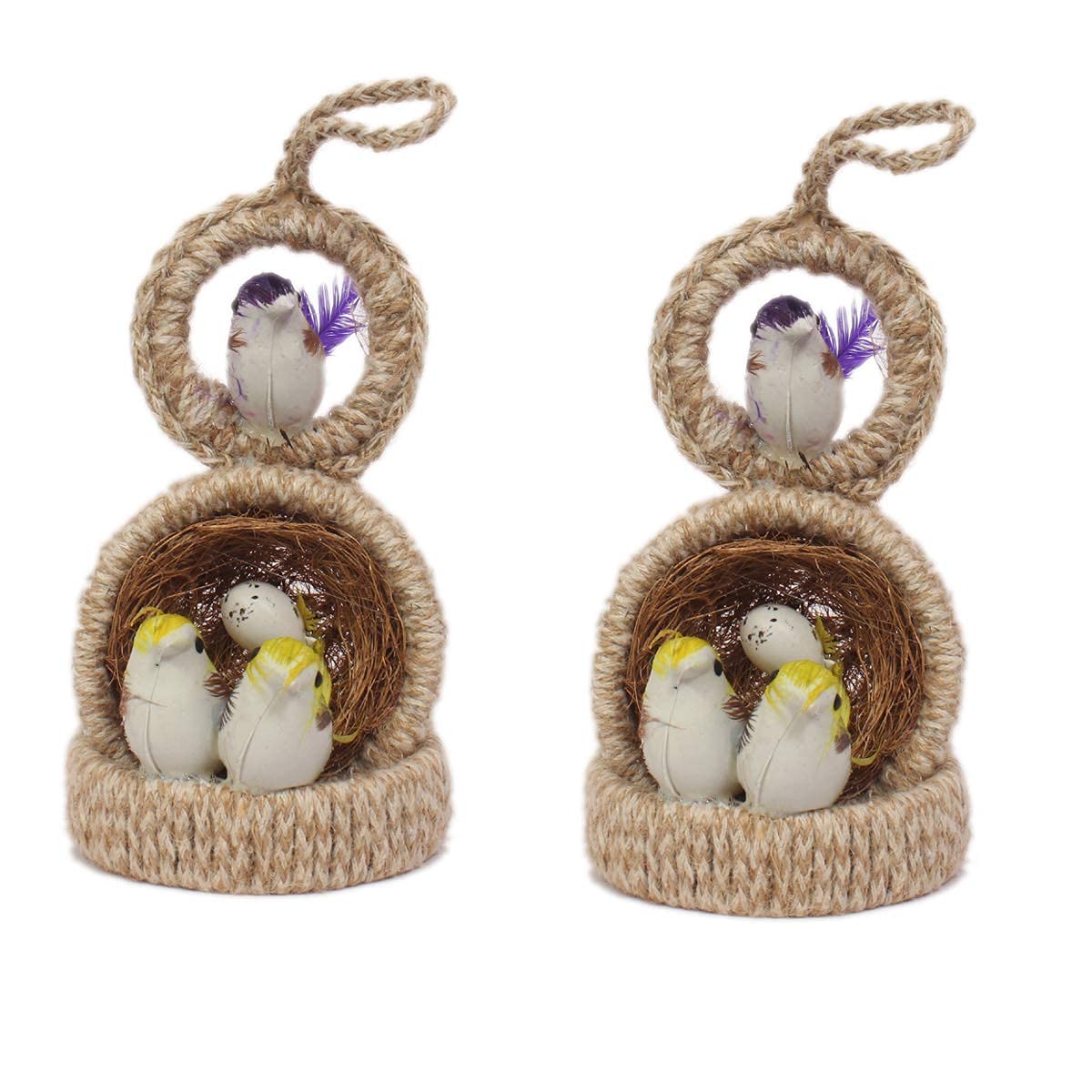 Pet Believe Decorative Artificial Birds Nest Hanging for Balcony |Birds with Egg|Bird Nest Decor Wall Hanging Showpiece|Cool Artificial Birds for Decoration in Garden Decor | Set of (2) (B0B3VWY7FX) Amazon Price History, Amazon Price Tracker