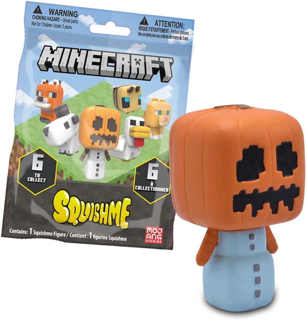 Just Toys LLC Minecraft SquishMe Series 3, Blind (Mystery) Pack, 1 Figure of 6, JTMIN-35114