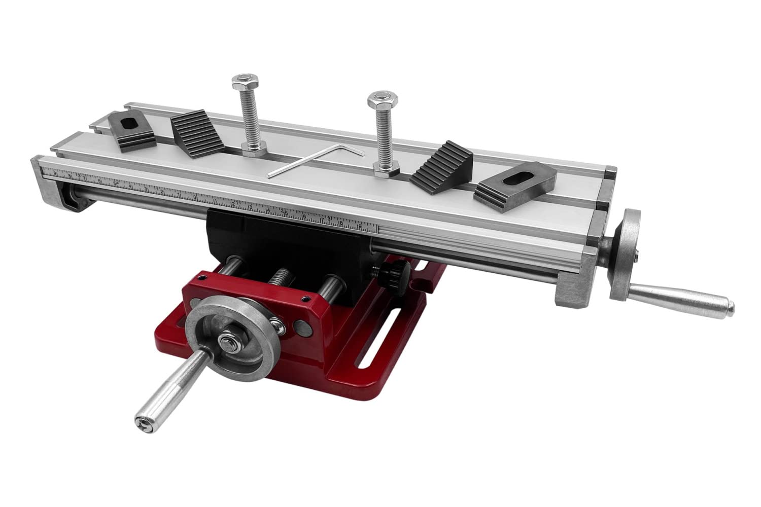 PAULIMOT Kreuztisch aus Aluminium 310 x 90 mm mit Rundsäulenführung