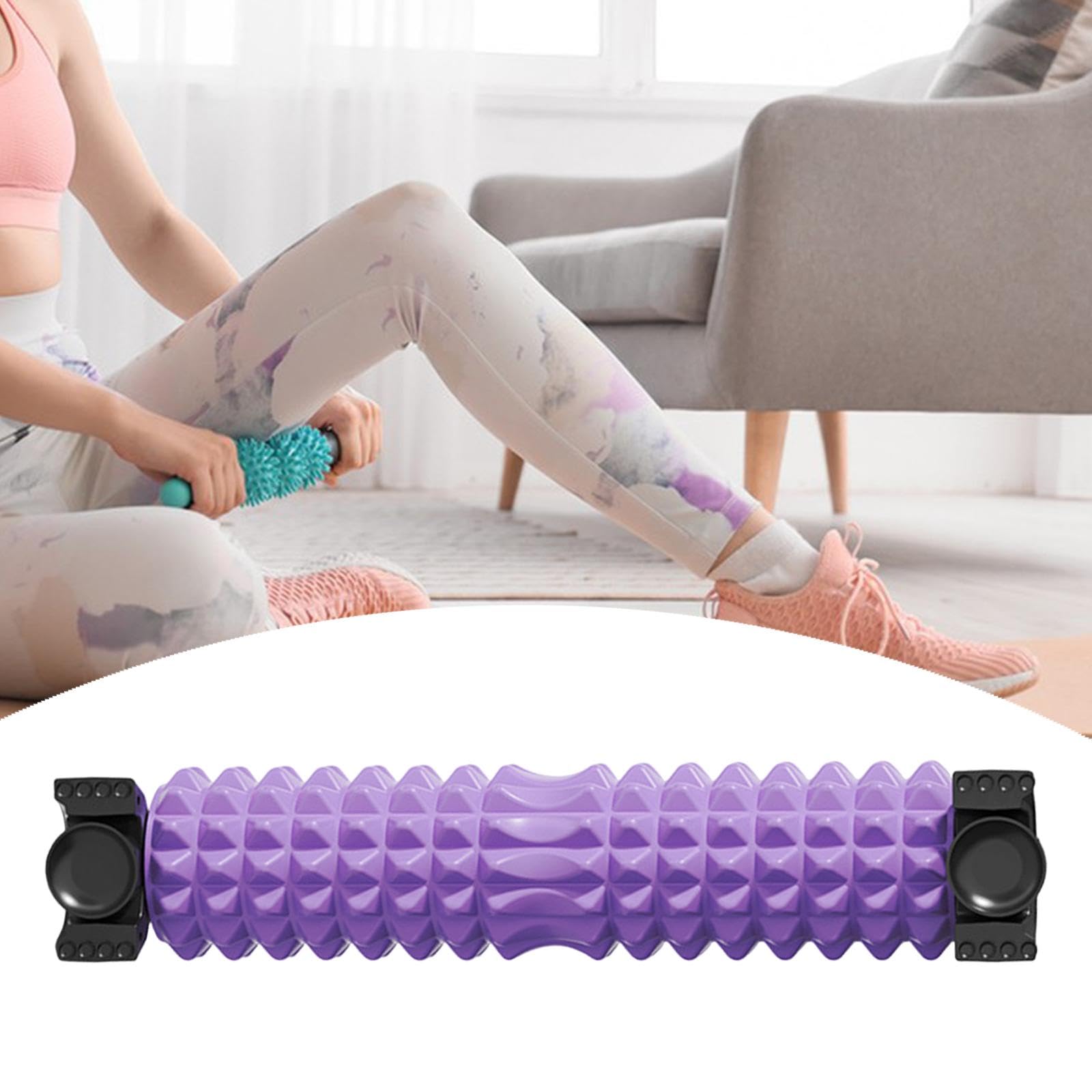 Faszienrolle Massager Tiefengewebe Schaumstoffrolle Muskelroller mit Stabiler Wandmontage 18 Saugnäpfen Und 45 Grad Härte für Faszienmassage