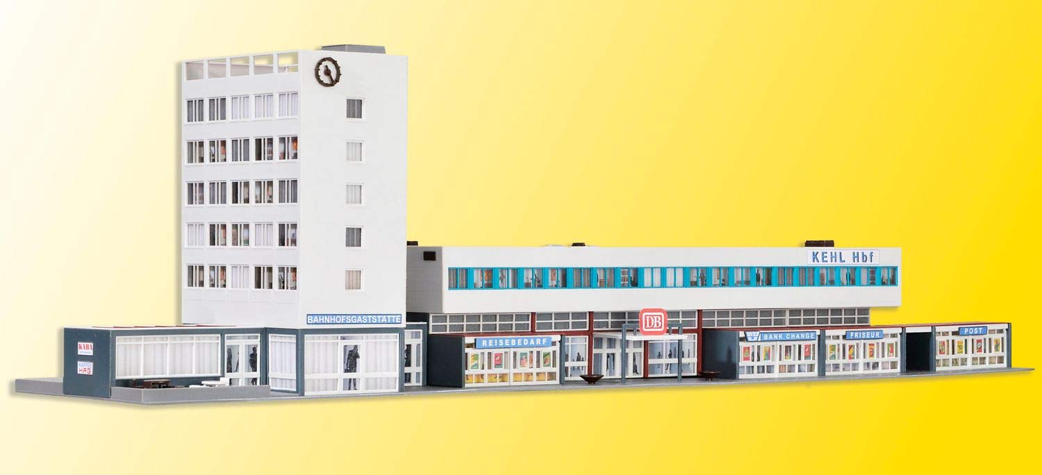 Kibri 39514 - H0 Bahnhof Kehl inklusive Etageninnenbeleuchtung, Funktionsbausatz