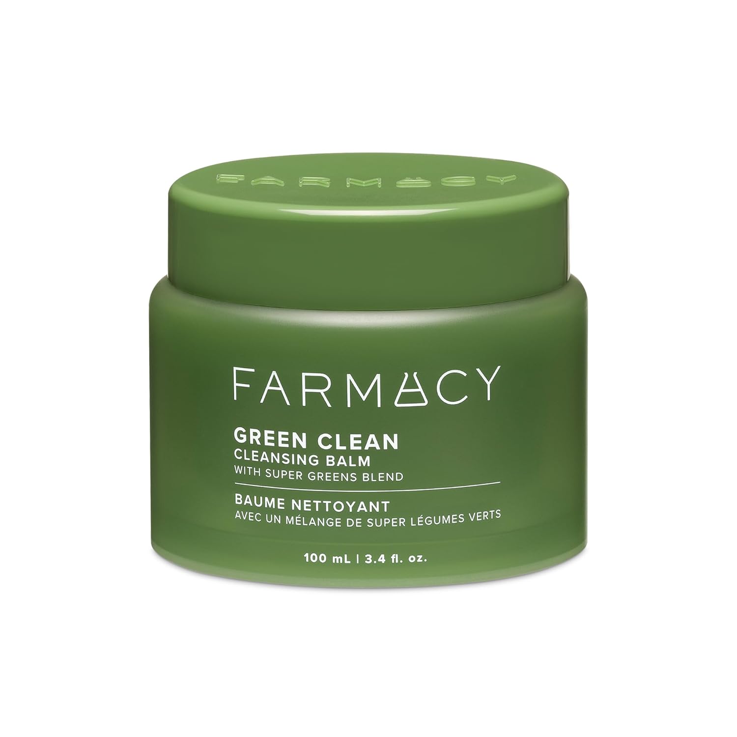 Farmacy Makeup Remover Cleansing Balm - Green Clean Waterproof Makeup Remover Balm + Oil Cleanser for Face - Gently Melts Make Up + SPF - Hydrates + Softens Skin with Super Greens + Papaya (100ml)