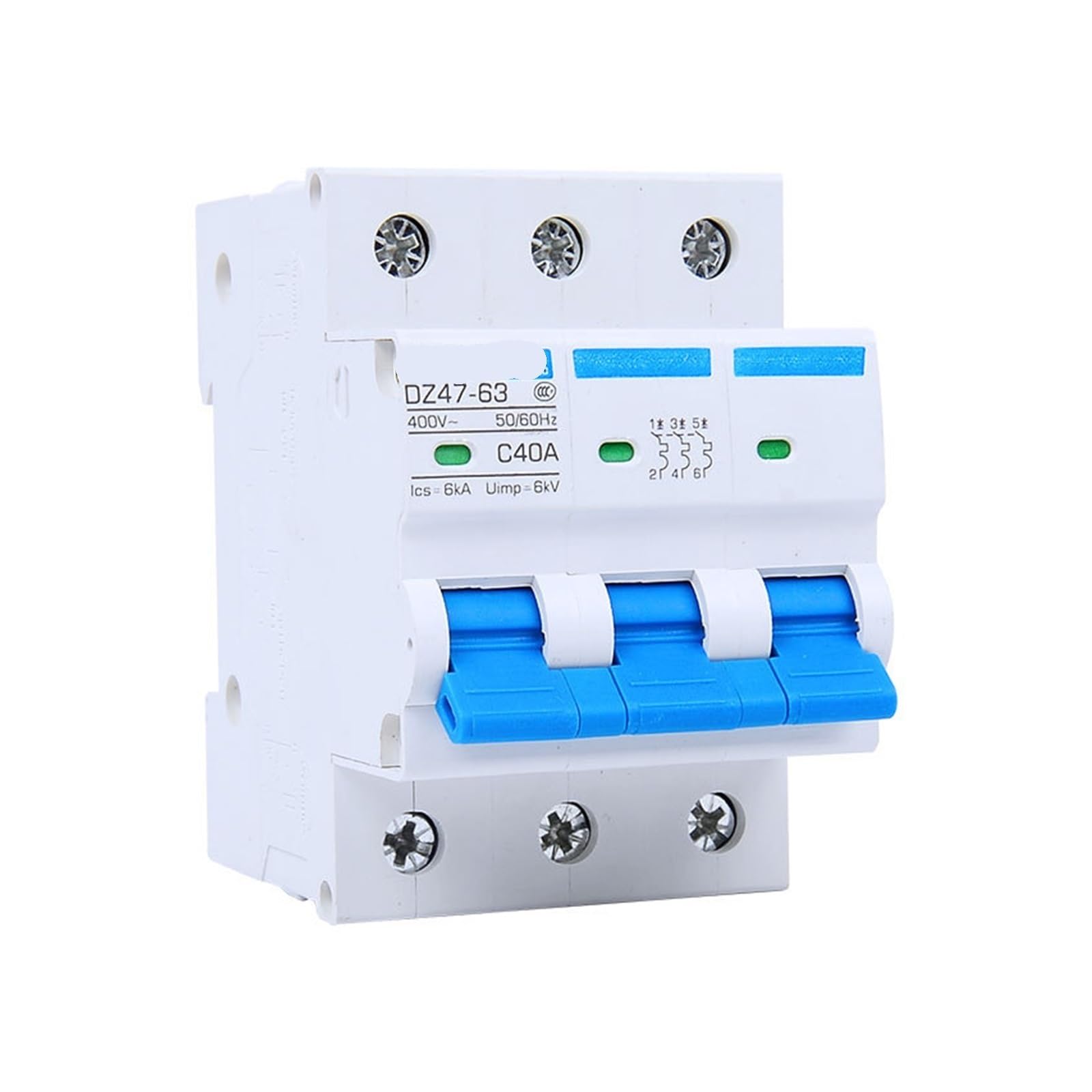 Disjoncteur triphasé 3P 25A pour distribution d'éclairage et tableau électrique