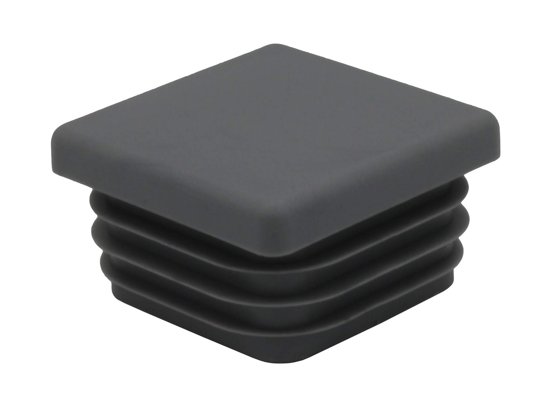 Pack of 10 Plastic Square Tube Plugs, Lamellar Plugs, Various Sizes and Colours, Furniture Gliders, Chair Leg Protectors, Protective Caps, Square Plugs (100 x 100 x 3-6 mm, Grey)