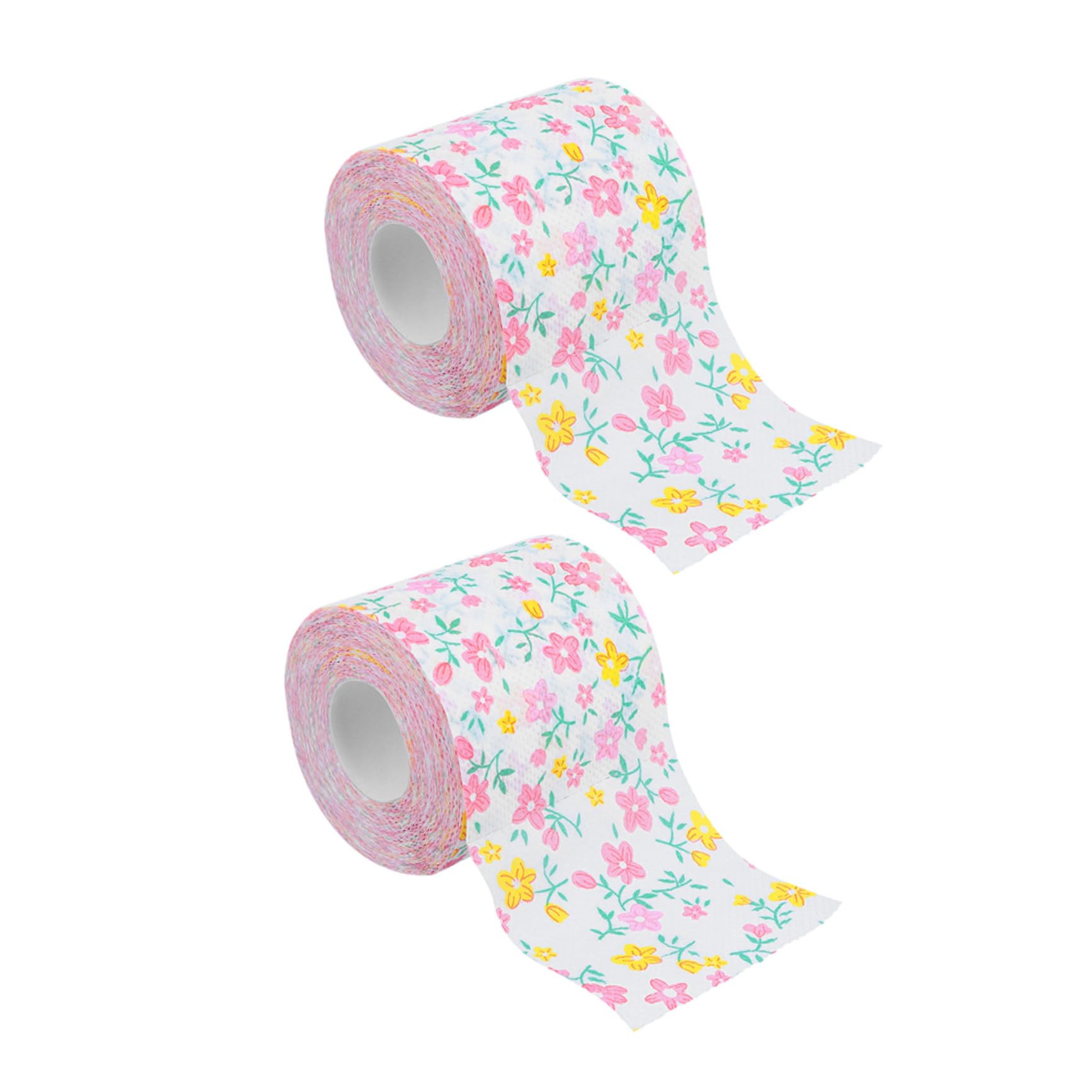 Papel higiénico rosa seguro y suave impreso bicolor de dos unidades para baño o mesa