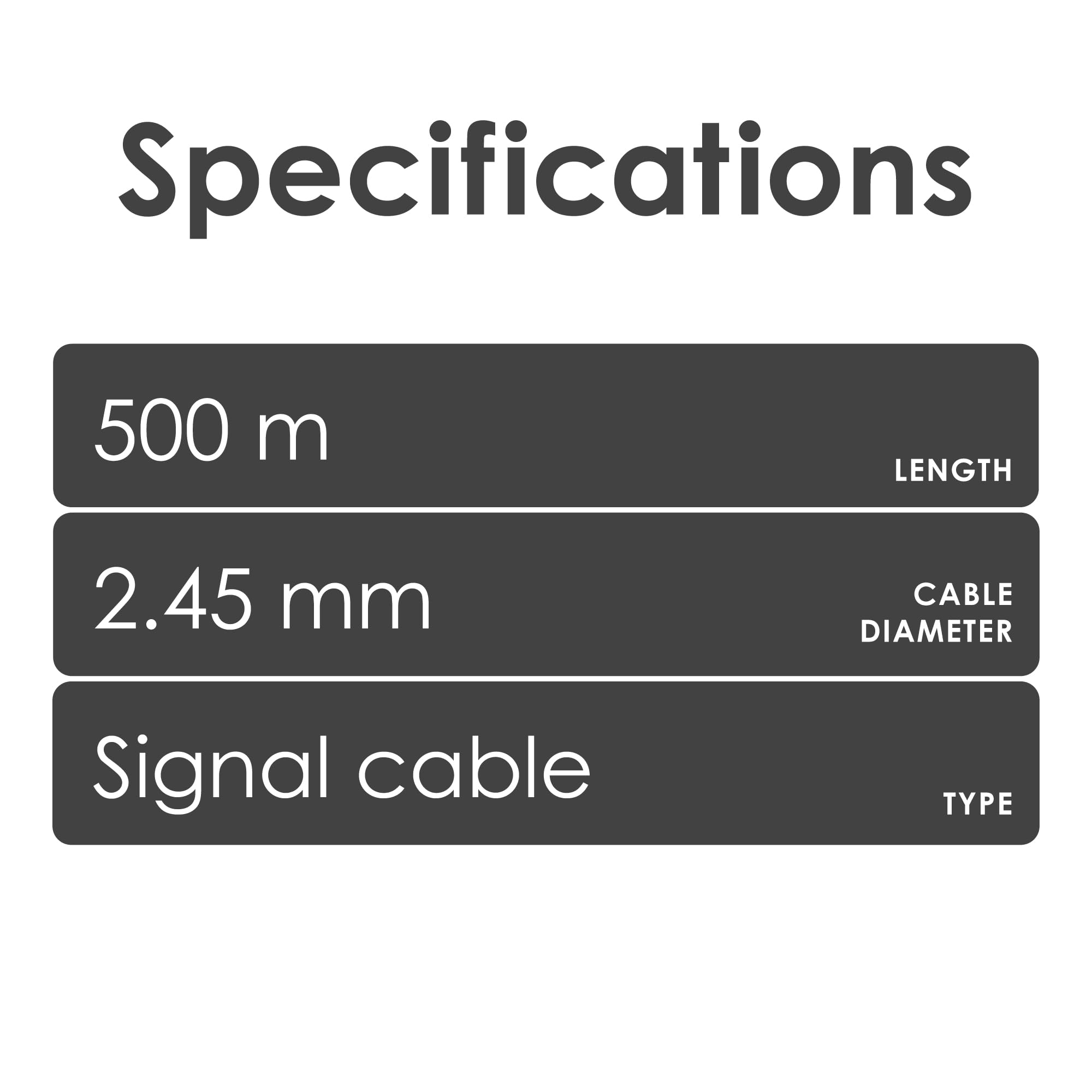 Cable de señal Premium, 500 m