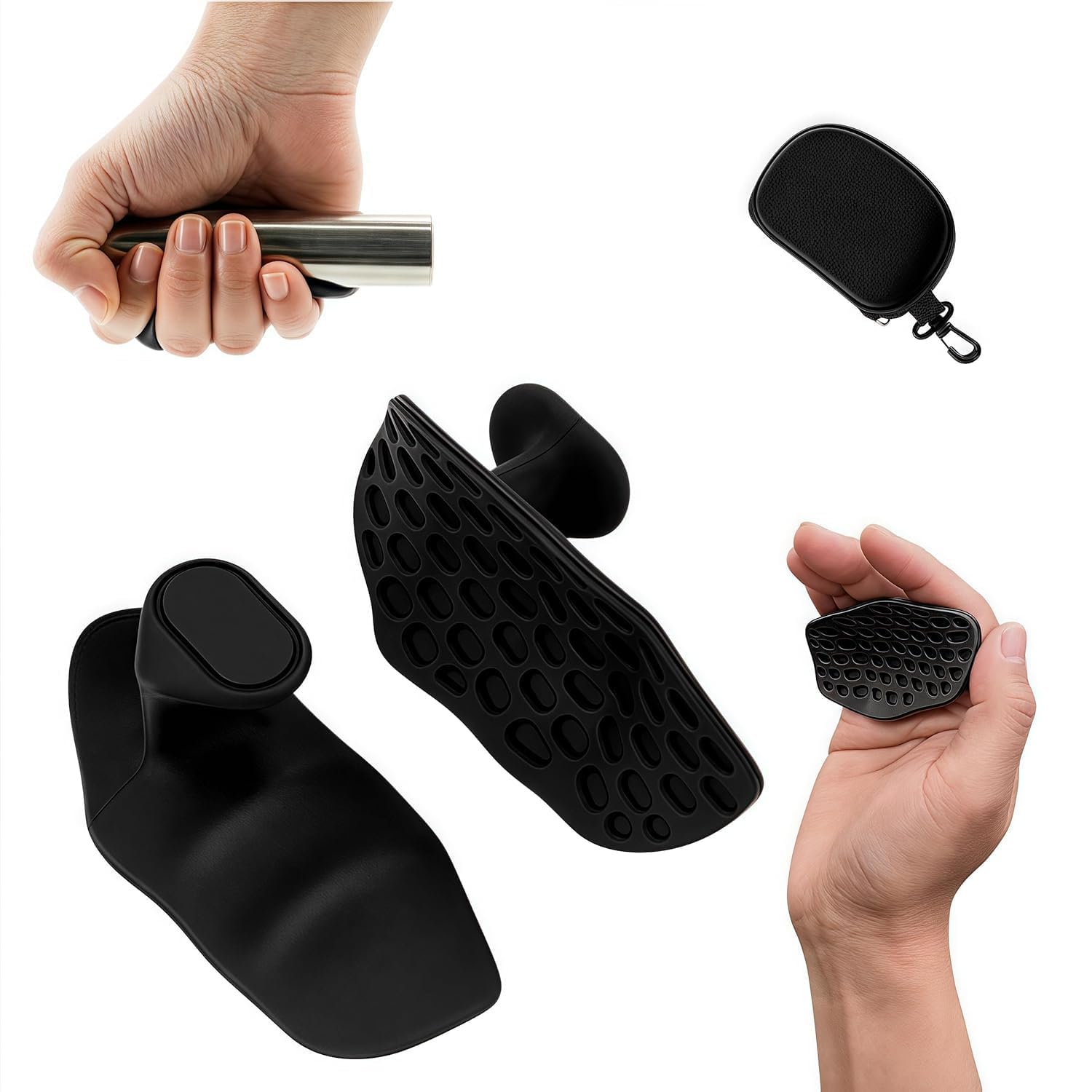Hand Grips For Weight Lifting, Grip Gloves Gym For Women & Men, Non Slip Silicone Gym Grips Pads, Weight Lifting Grips, Training and Exercise Palm Protectors-image-18