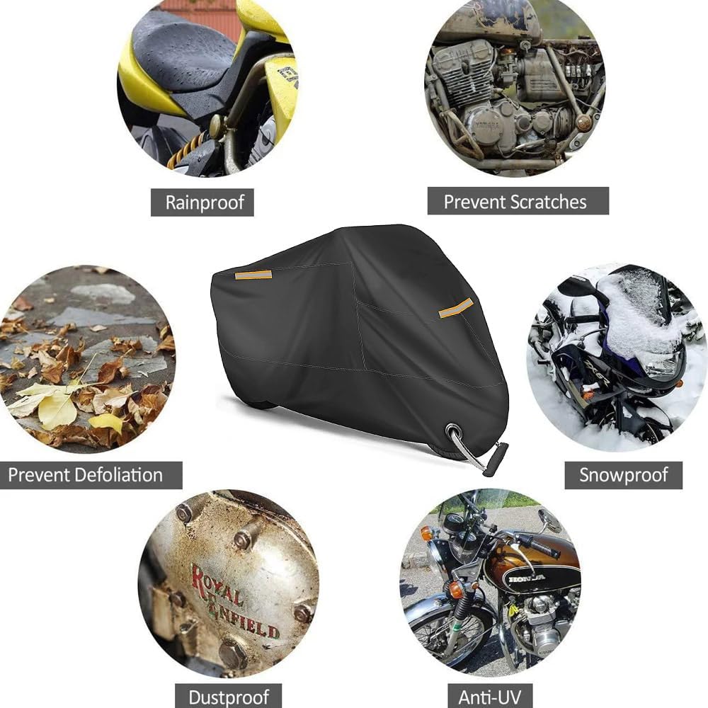Housse Moto Housse de Protection pour Honda CB 125 R (2018-), Oxford Tissu Respirant Anti-Poussière Impermeable Housse Moto,A A