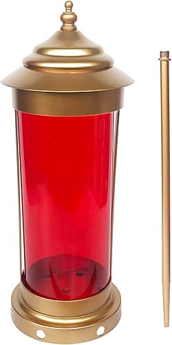 Cruces de metal luces al aire libre para decoraciones de cementerio de tumbas para cementerio de tumbas, portavelas conmemorativas con estacas de